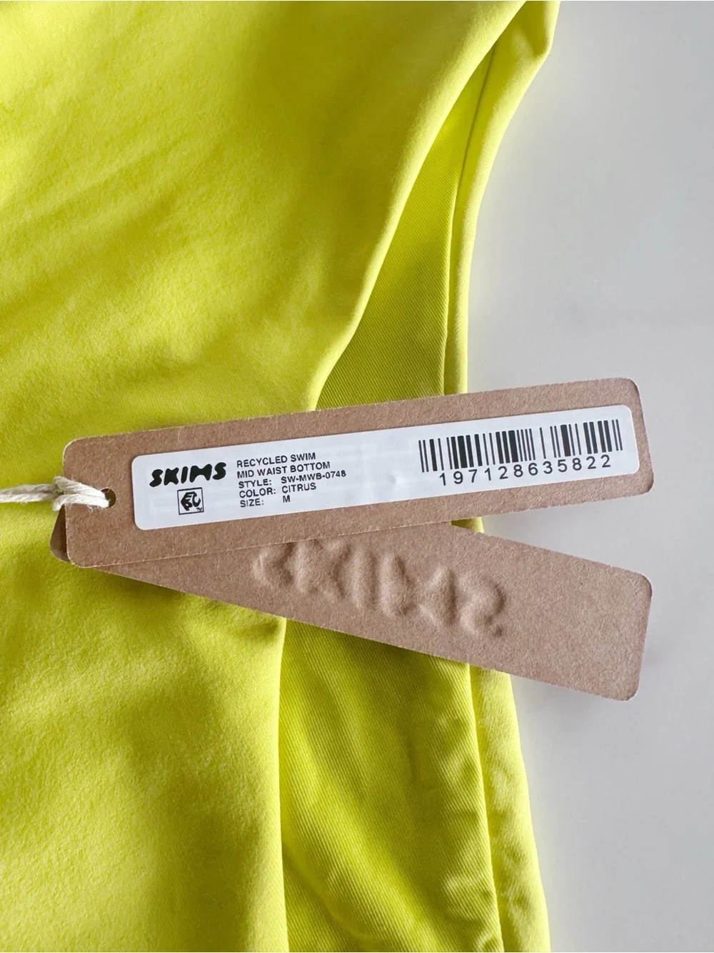 SKIMS Citrus Mid Waist Swim Bottom - NWT